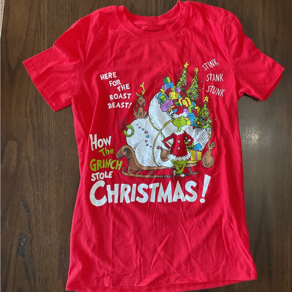Dr. Seuss Red Grinch Christmas Tee